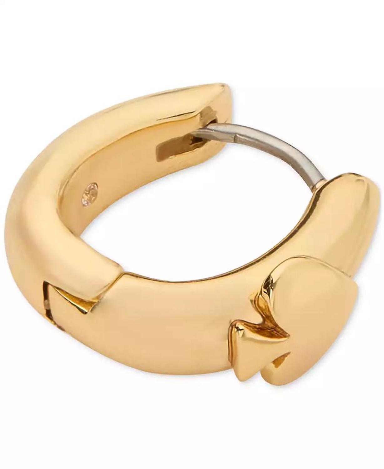 Spade Oval Huggie Hoop Earrings