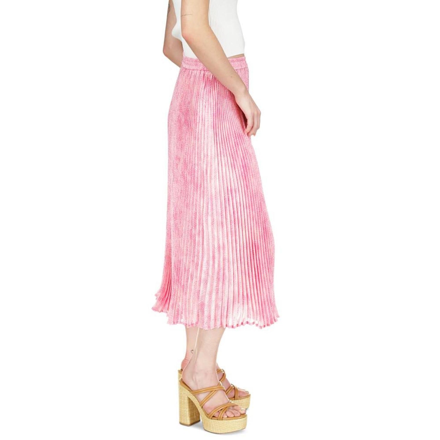 Women's Tonal-Print Pleated Midi Skirt