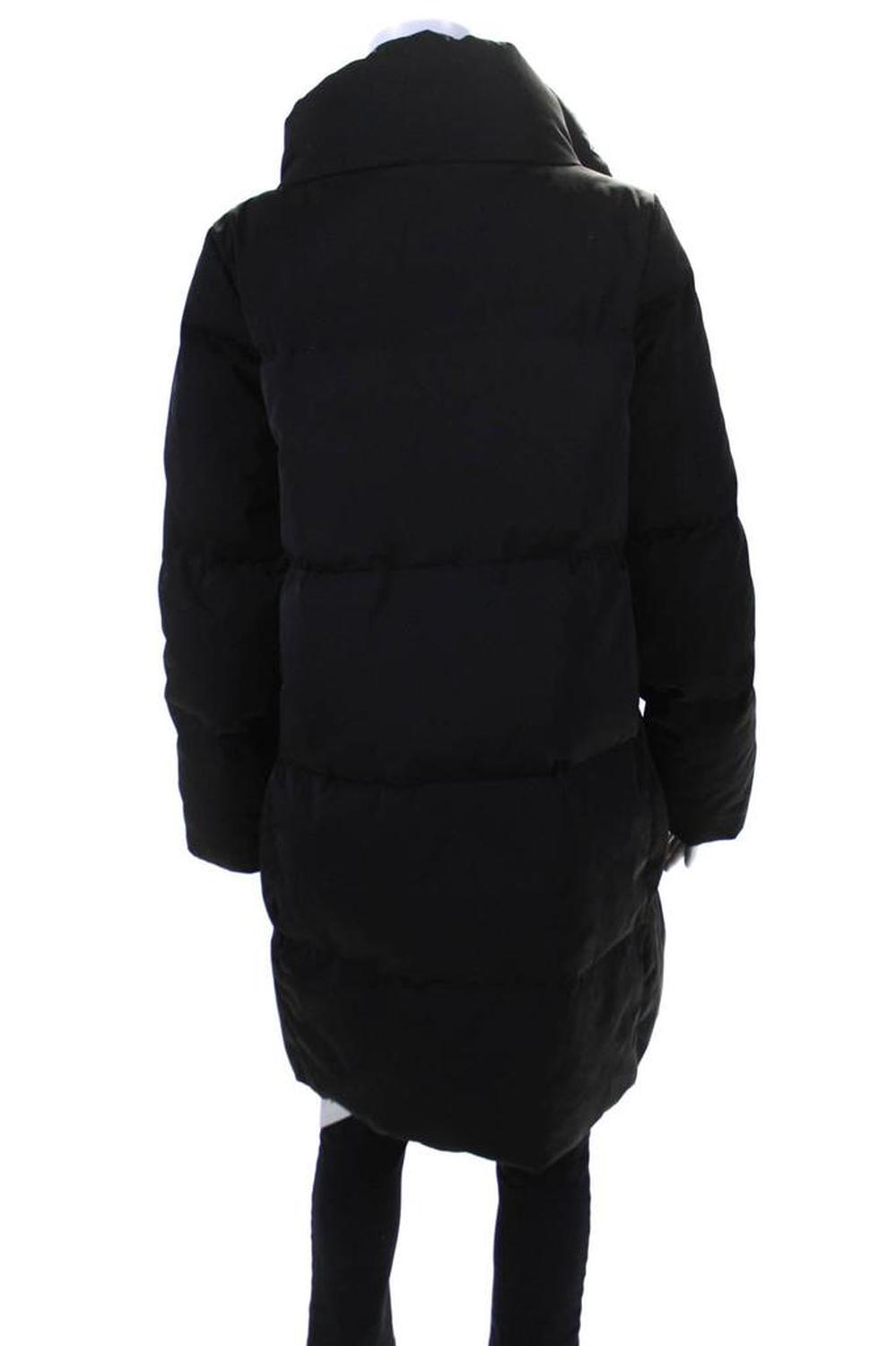 Kate Spade New York Womens Mock Bow Neck Puffer Coat Black