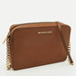 Brown Leather Jet Set Camera Crossbody Bag