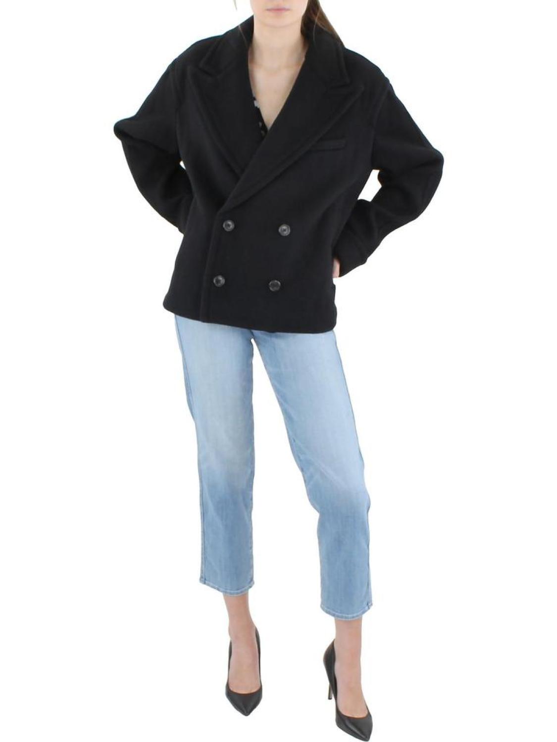 Womens Wool Blend Short Wool Coat