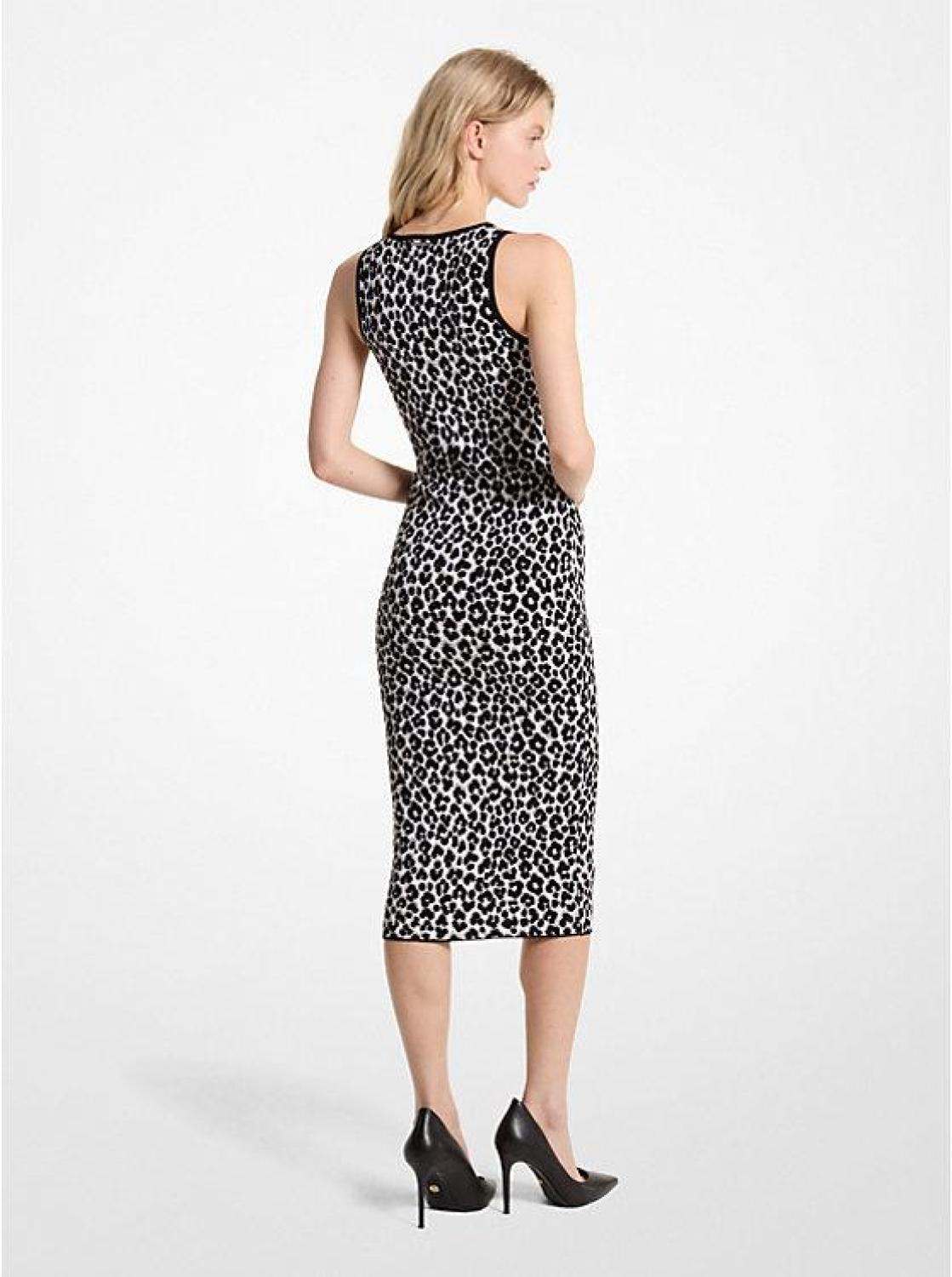 Leopard Jacquard Knit Dress