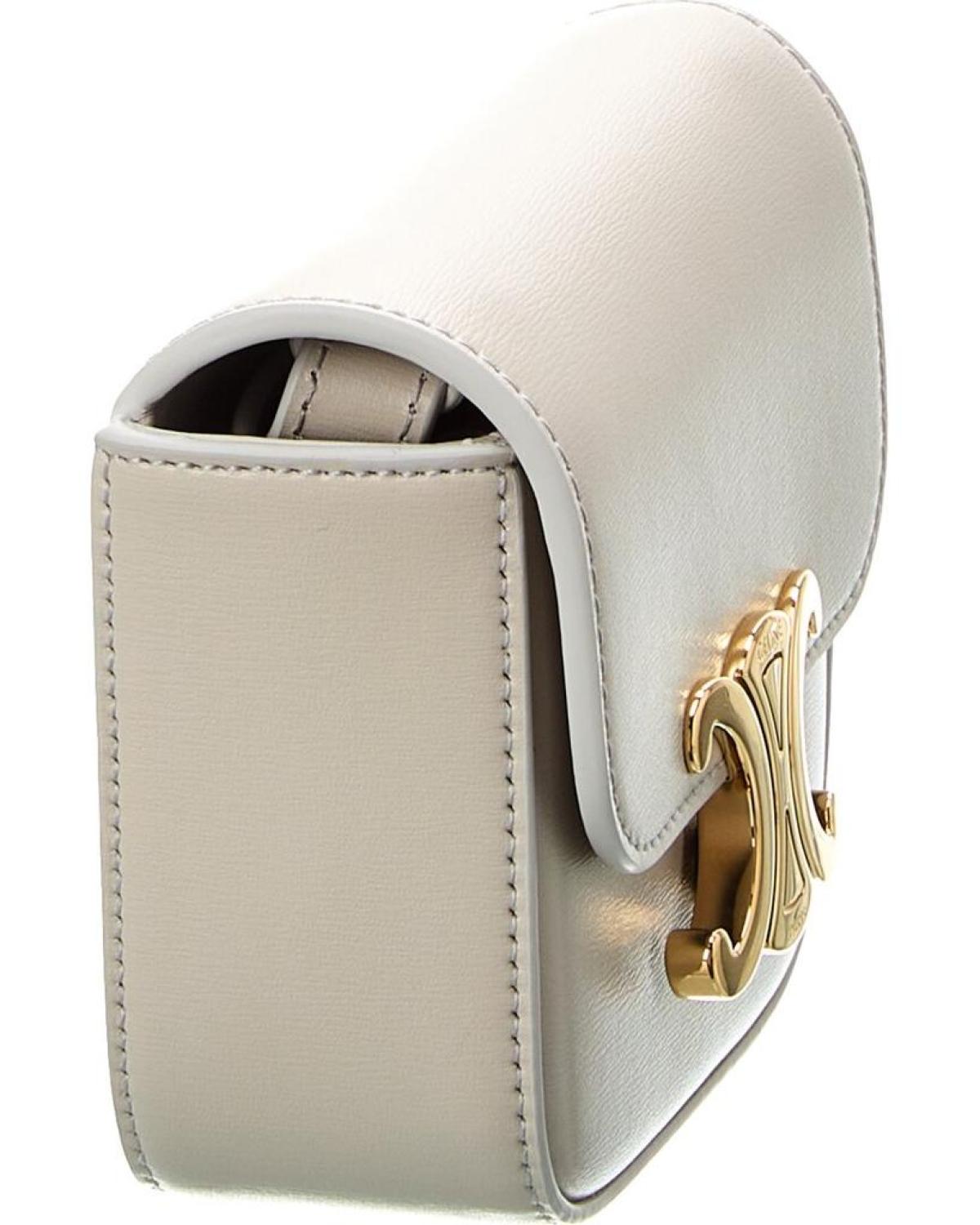 CELINE Triomphe Leather Shoulder Bag