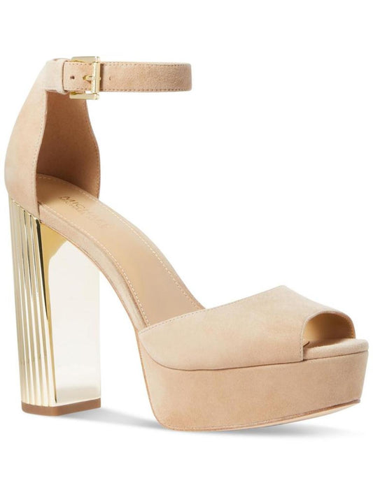 Porter Womens Suede Almond Toe Platform Heels