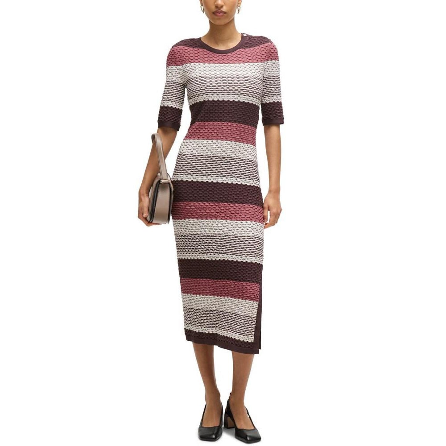 Women's Structured-Stripe Dress