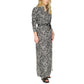 Women's Zebra-Print Belted Maxi Dress