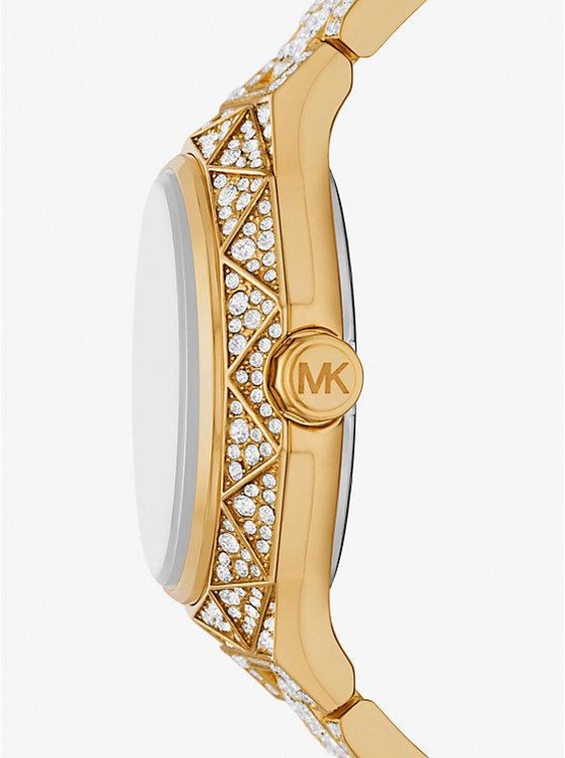 Oversized Raquel Pavé Gold-Tone Watch