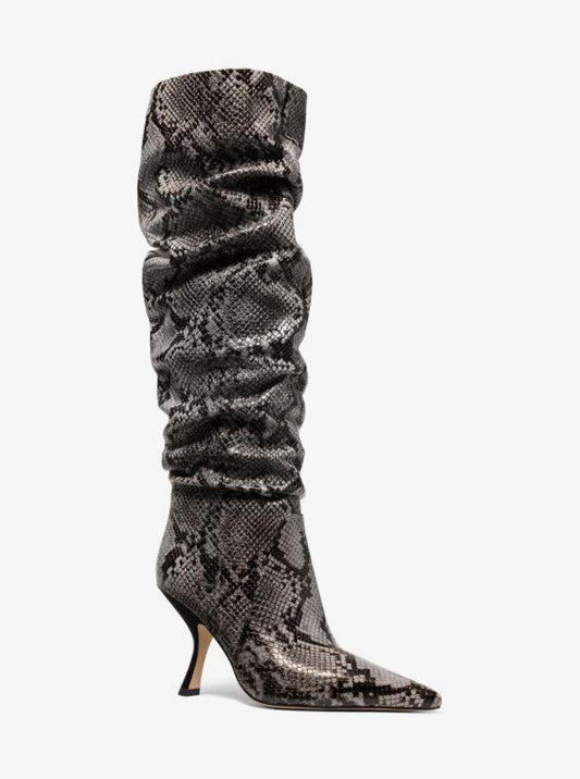 Luna Snake Embossed Leather Boot