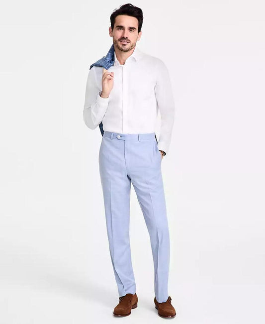 Men's Classic-Fit Sharkskin Dress Pants