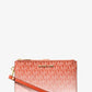 Jet Set Large Ombré Signature Logo Wristlet