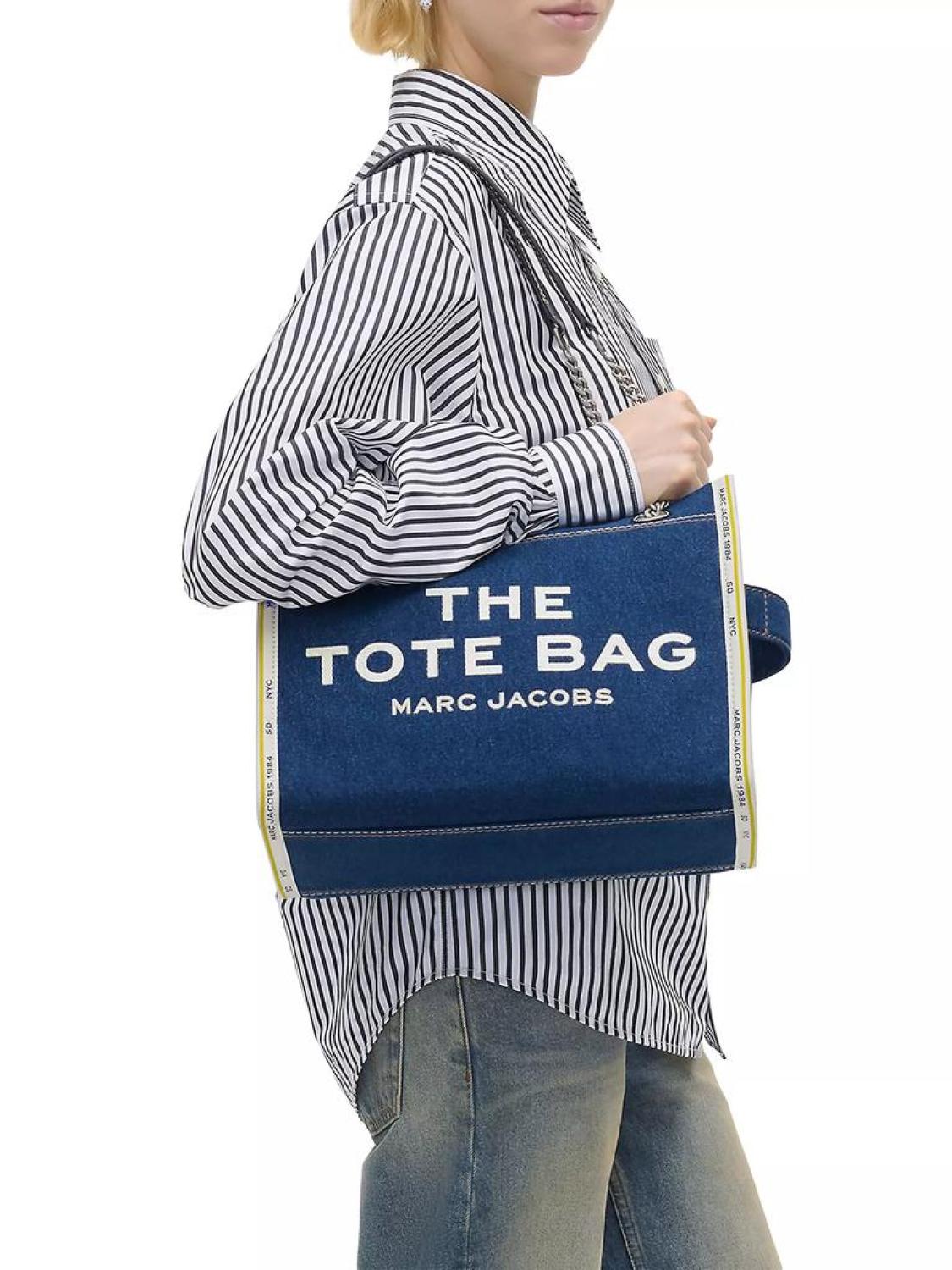 The Denim Chain Medium Tote Bag