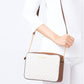 Jet Set Large Logo Crossbody Bag In Vanilla