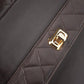 Chanel Dark Quilted Leather Vintage Shoulder Strap