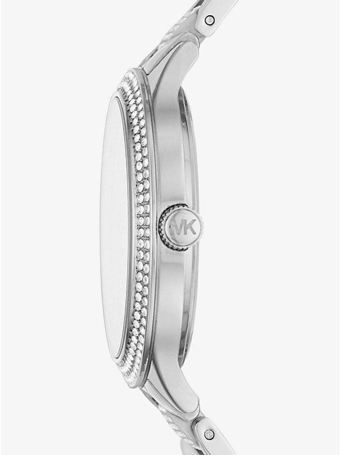 Pavé Silver-Tone Watch