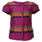 Marc by Marc Jacobs Striped Short Sleeve Blouse in Multicolor Polyester