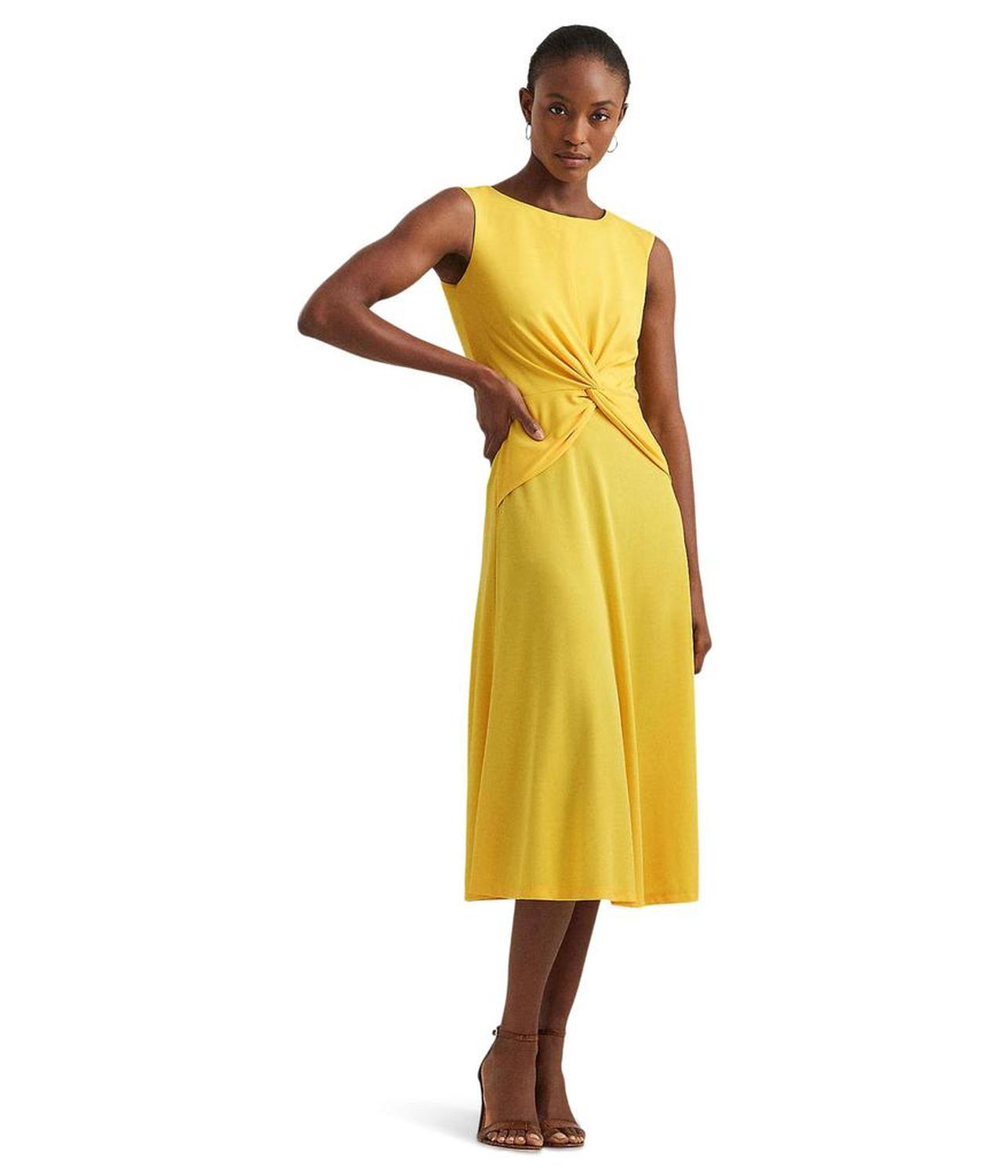 Twist-Front Jersey Dress