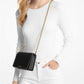 Jet Set Medium Woven Leather Crossbody Bag