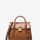 Campbell Mini Crocodile Embossed Leather Satchel