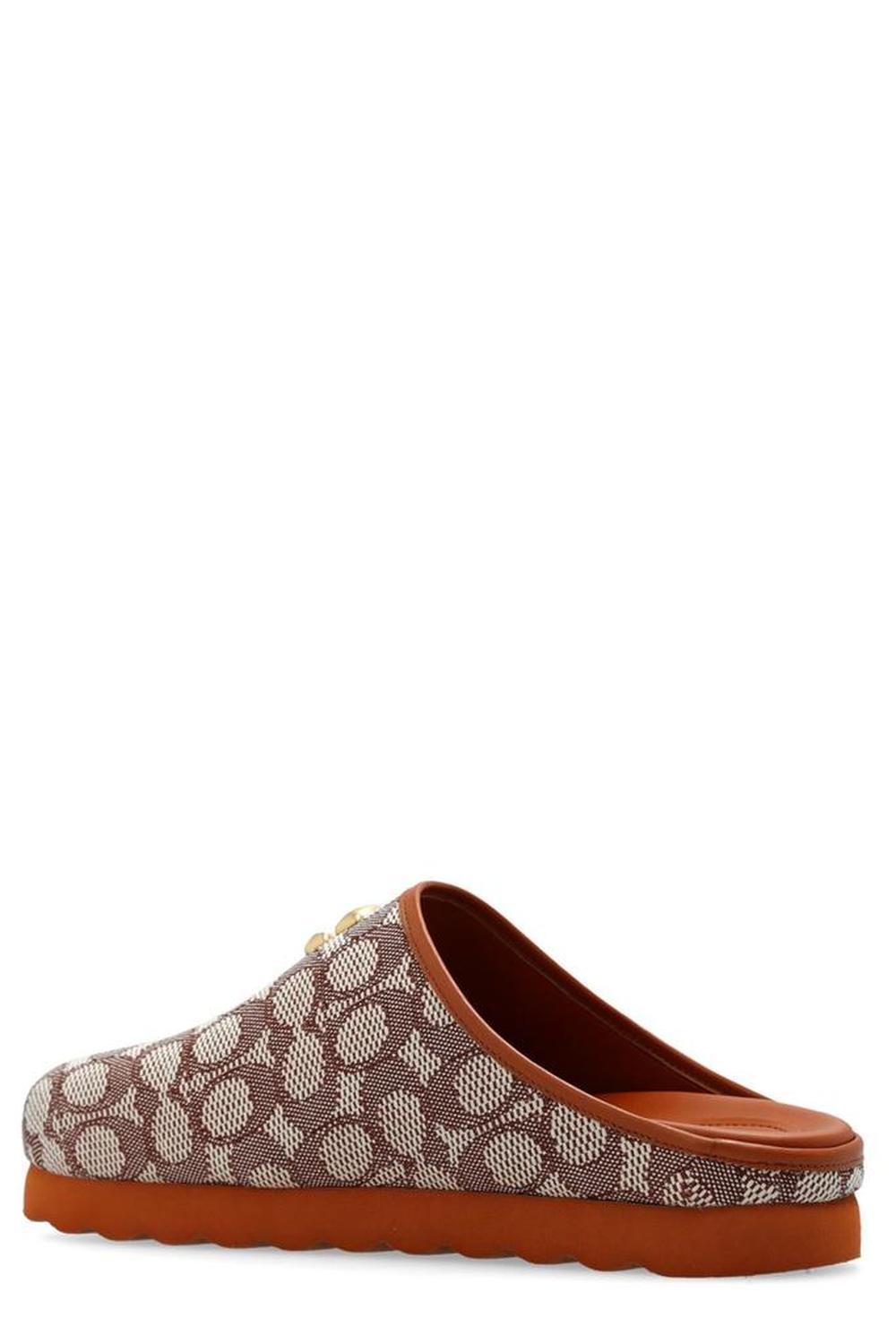 Coach Logo-Jacquard Slip-On Slippers