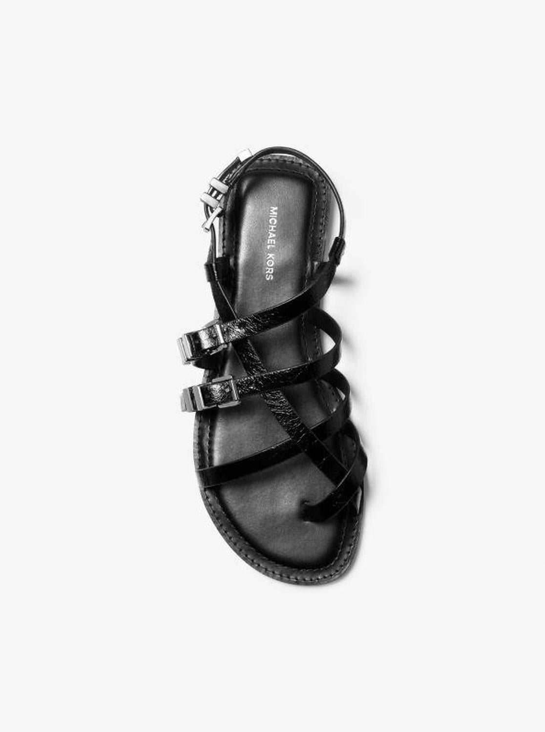 Darrington Crackled Leather Sandal