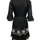 Kate Spade Embroidered Dress in Black Rayon