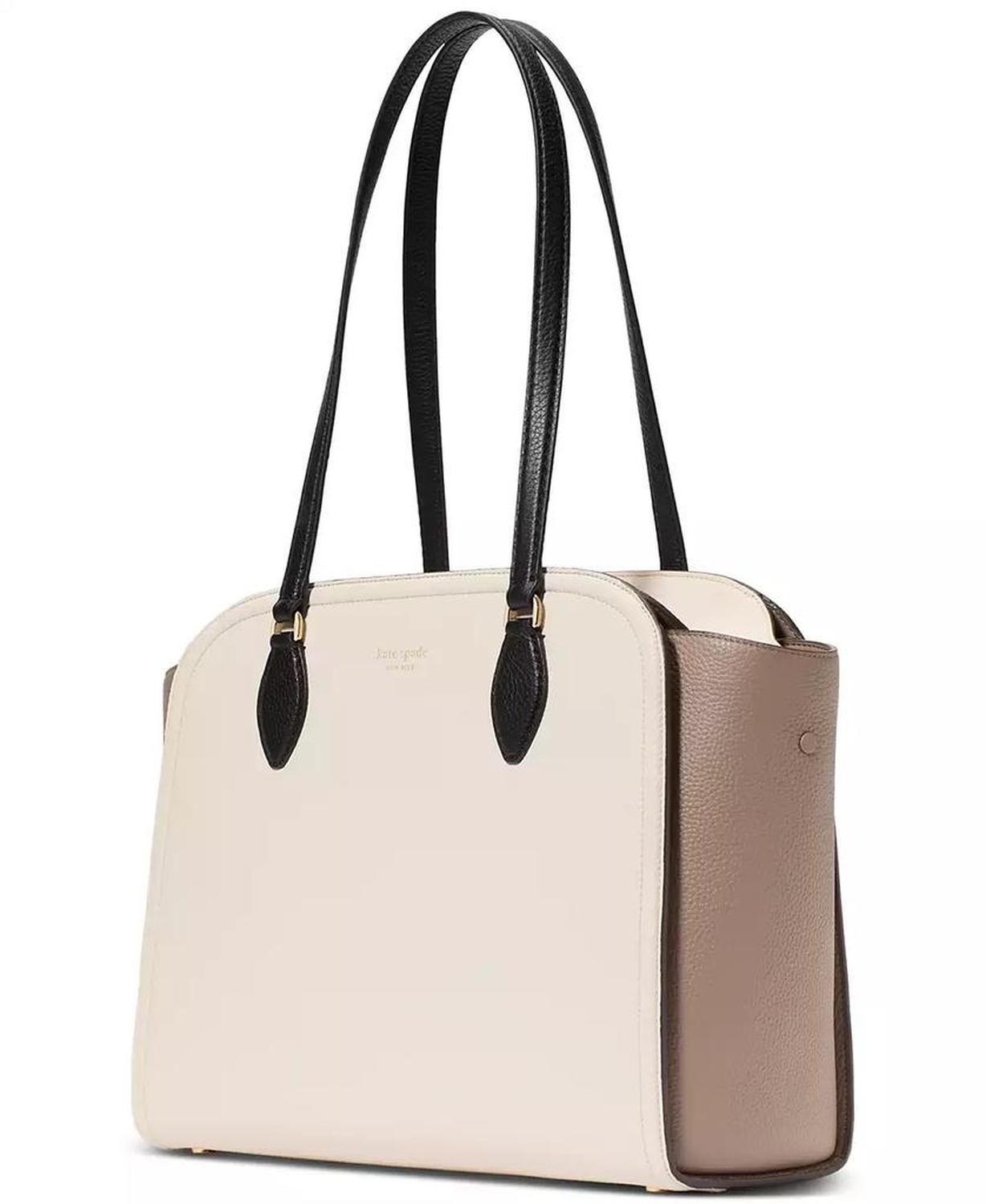 Taylor Colorblocked Pebbled Leather Large Tote