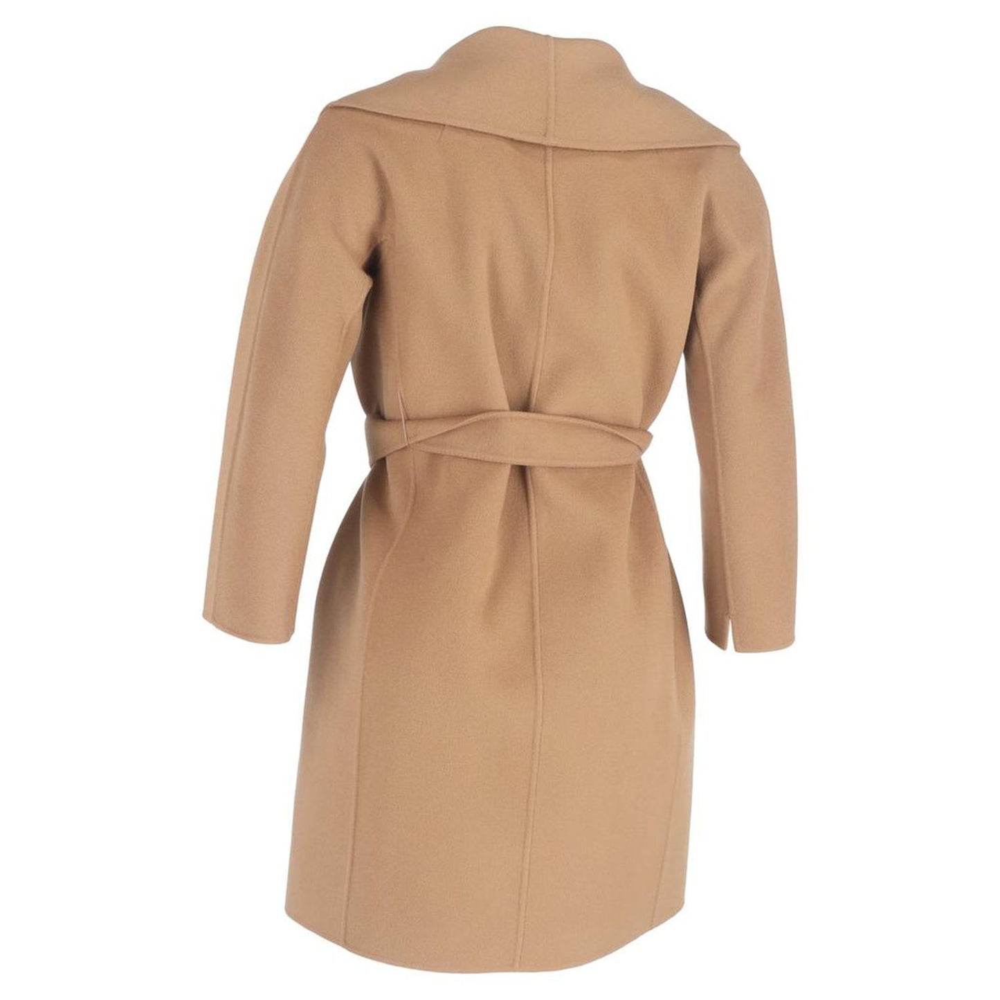 S  Belted Shawl Coat in Brown Cashmere