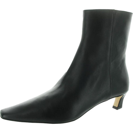 Cosmo Womens Zipper Leather Ankle Boots