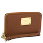 Michael Kors Leather Jet Set Zip Around Wristlet Wallet