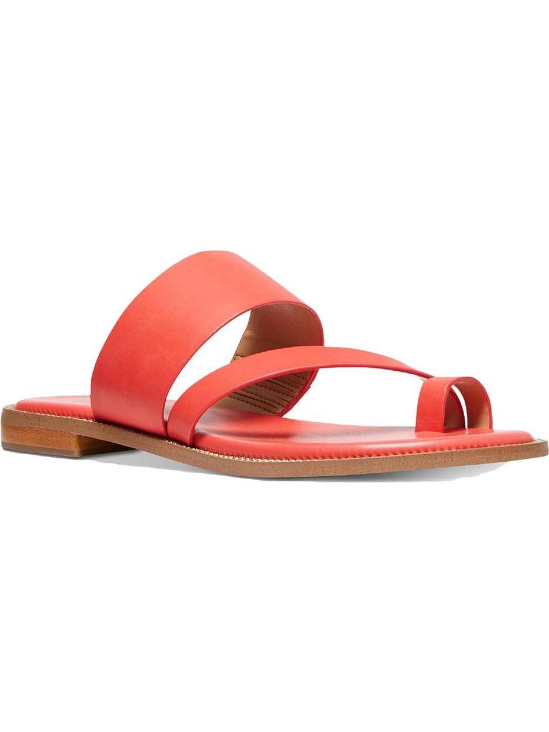 Pratt Womens Leather Thong Flat Sandals