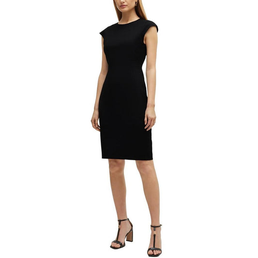 Women's Wool Cap Sleeve Slim-Fit Dress