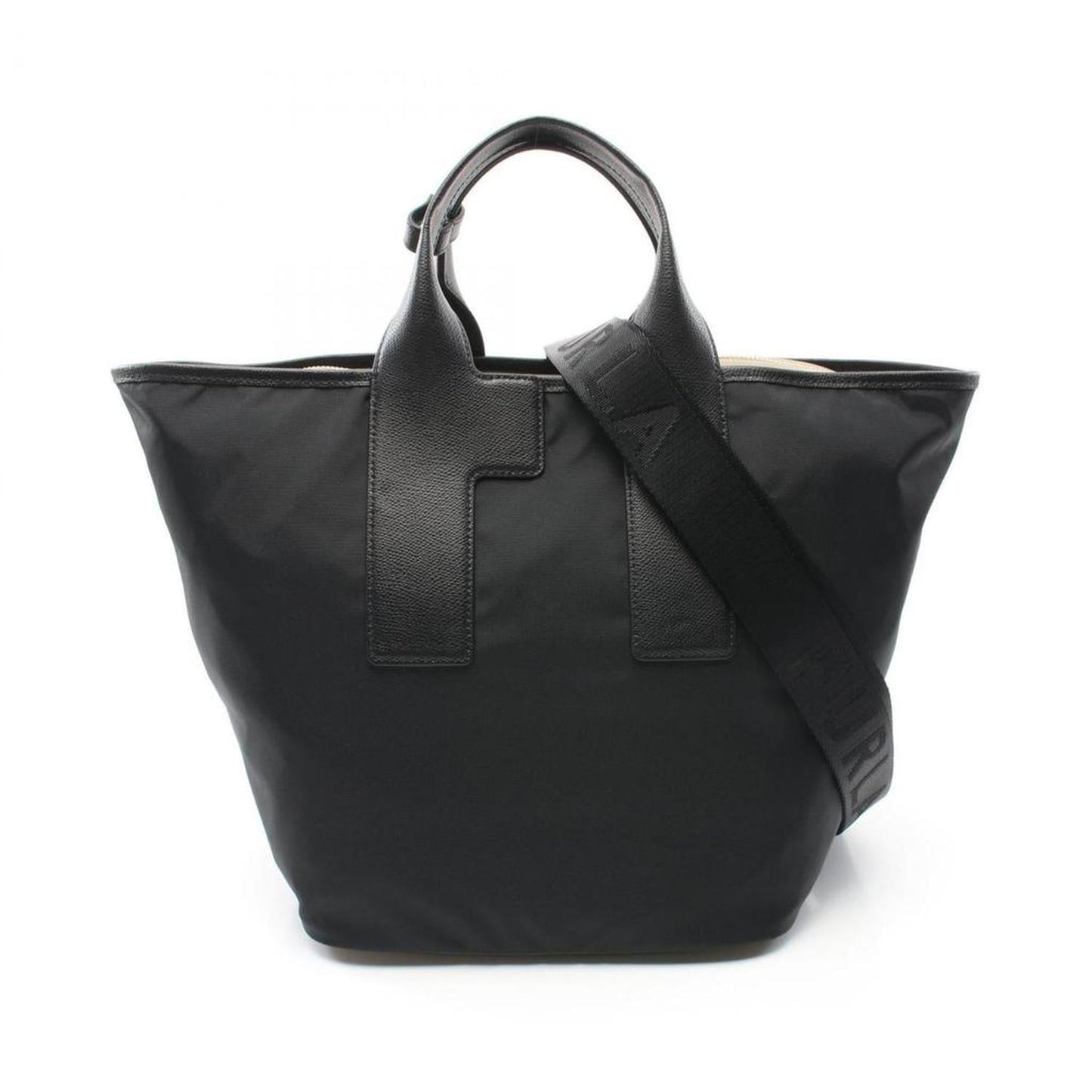 Leather Nylon Canvas Tote Bag