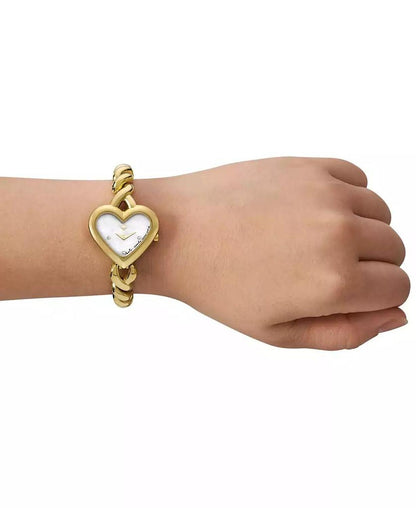 Women's Monroe Heart Three-Hand Gold-Tone Stainless Steel Watch, 27mm