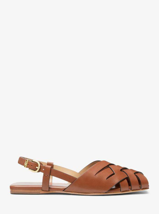 Irene Woven Leather Slingback Sandal