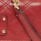 Red Quilted  Leather The Small Single Flap Bag