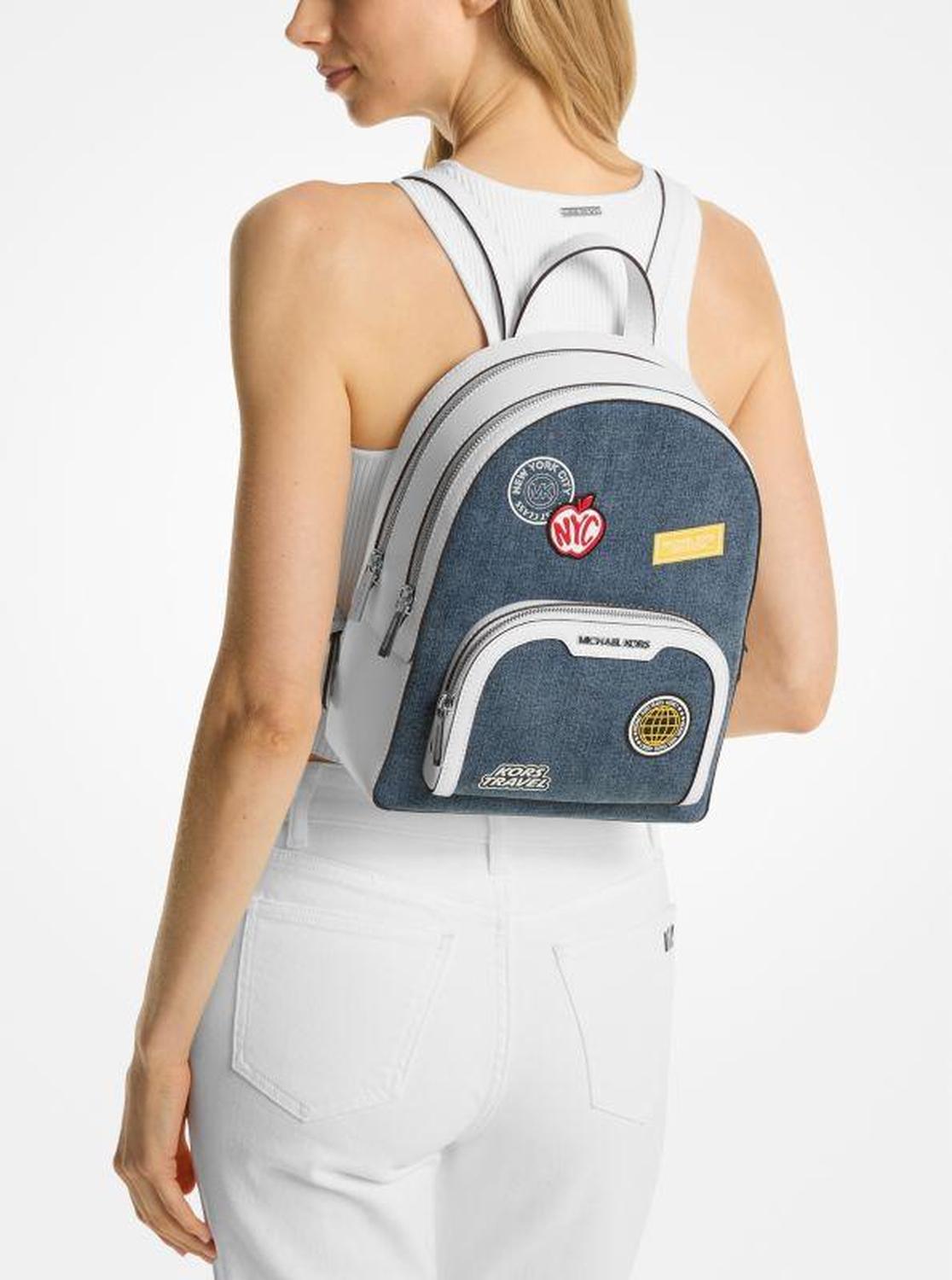 Jaycee Medium Embellished Denim Backpack