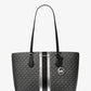 Sheila Large Signature Logo and Metallic Tote Bag