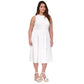 Michael Kors Plus Size Smocked Midi Dress