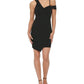 Womens Crepe Asymmetric Bodycon Dress