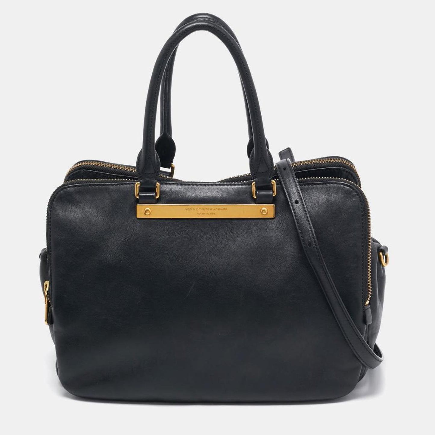 Marc By Marc Jacobs Black Leather Goodbye Columbus Satchel