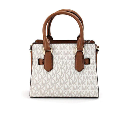 Michael Kors Hamilton XS Small ivory PVC Leather Satchel Crossbody Bag Women's Purse