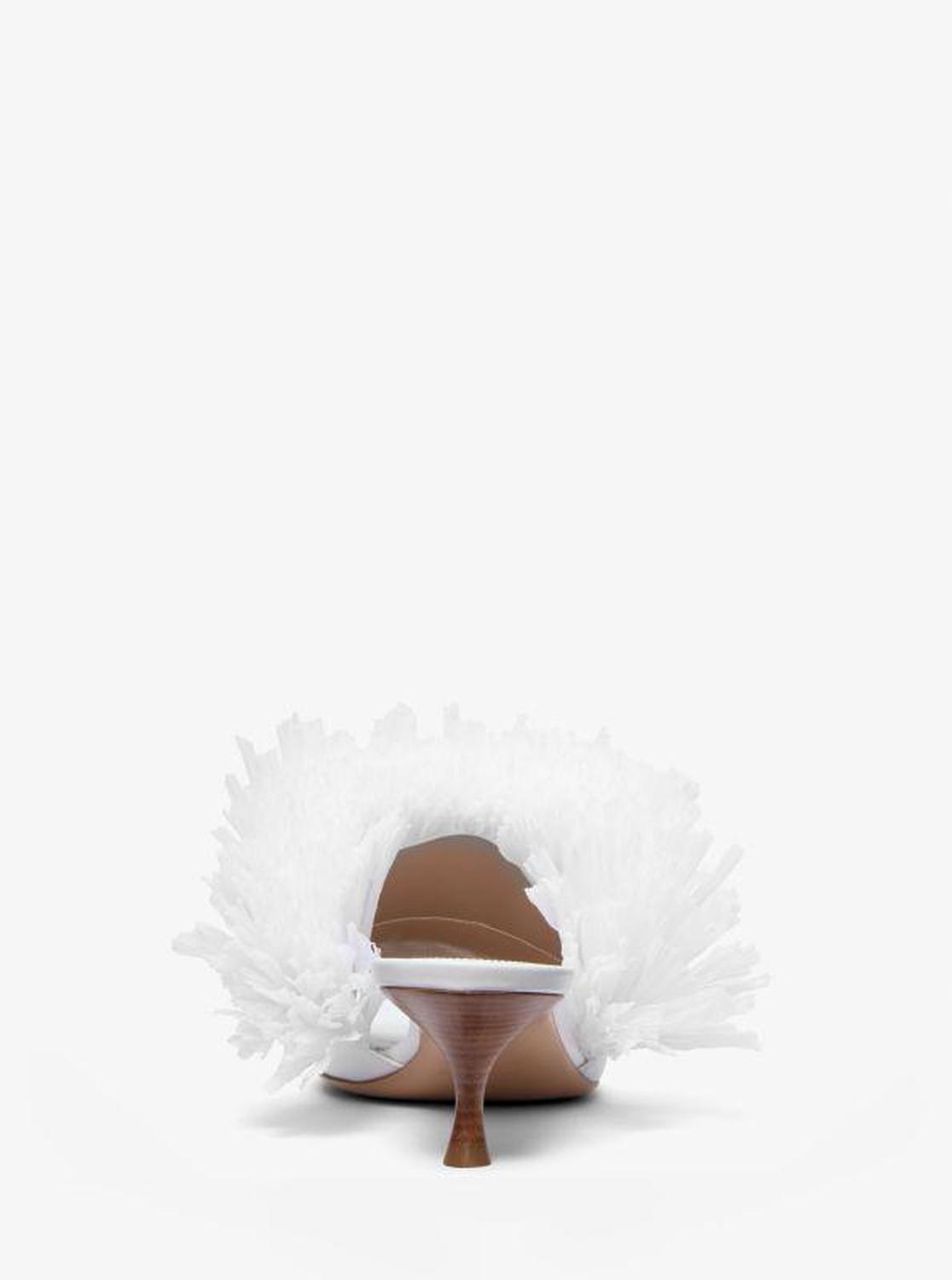 Catarina Leather and Fringe Mule