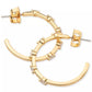 Gold-Tone Hint of Shimmer Small Hoop Earrings, 1"