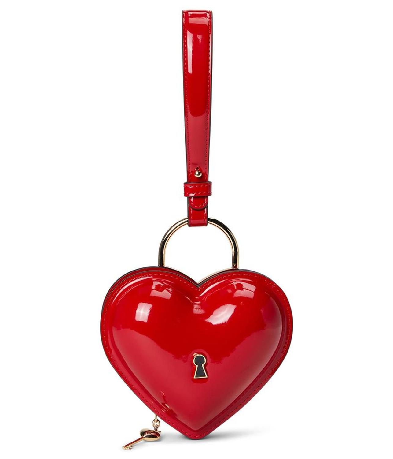 Key To My Heart Patent Leather Wristlet