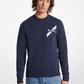 Embroidered Logo Cotton Blend Sweatshirt