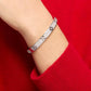 Silver-Tone Heritage Bloom Bangle Bracelet