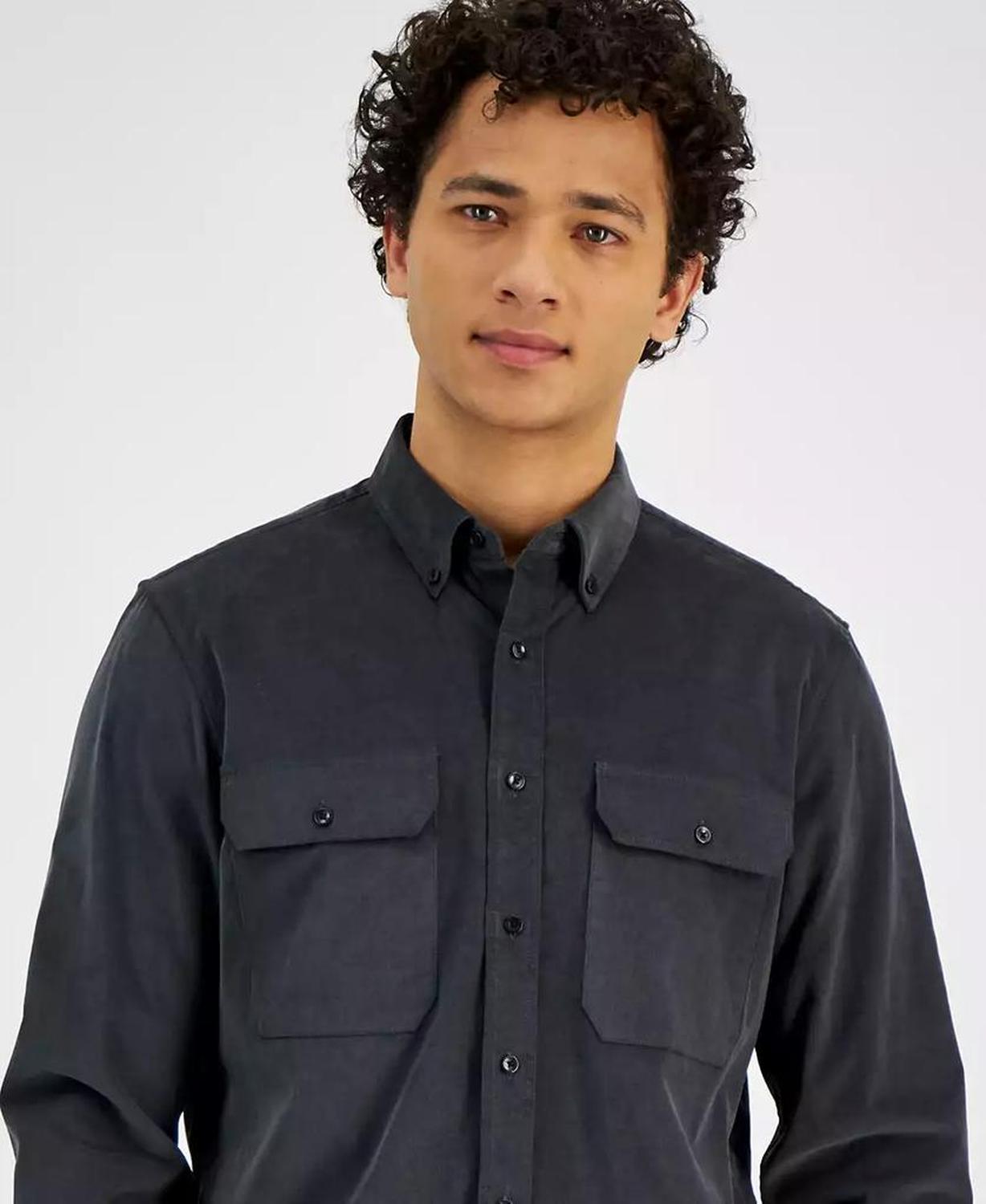 Men's Classic-Fit Micro-Cord Shirt