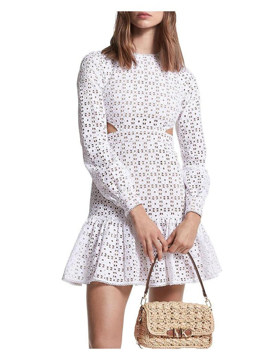 Womens Cotton Mini Fit & Flare Dress