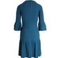 Michael Michael Kors Bell Sleeve Dress in Green Viscose