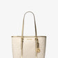 Jet Set Travel Small Metallic Logo Top-Zip Tote Bag